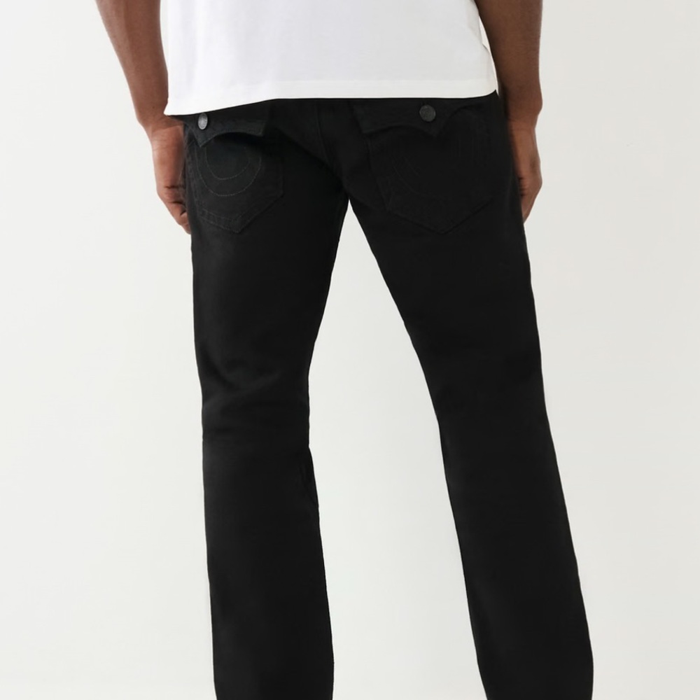 True Religion Black Straight Jeans